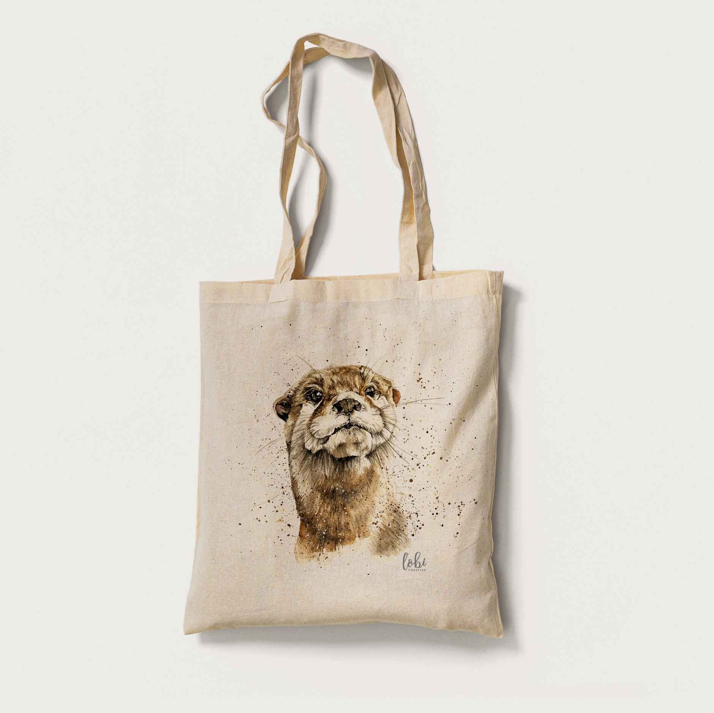 Watercolour Otter Cotton Tote Bag