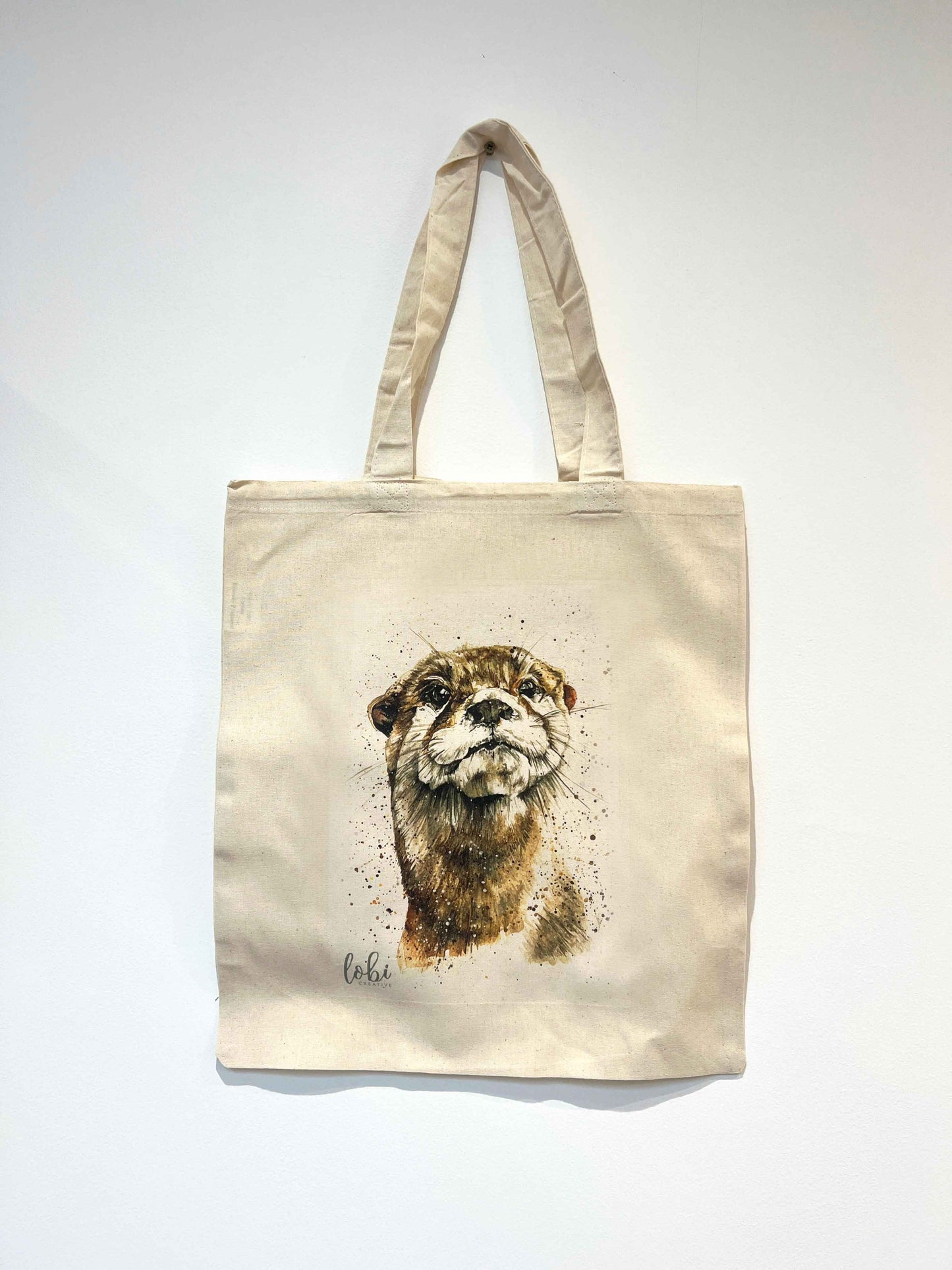 Watercolour Otter Cotton Tote Bag