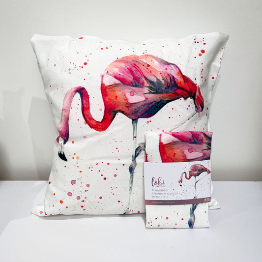 Flamingo cushion cover