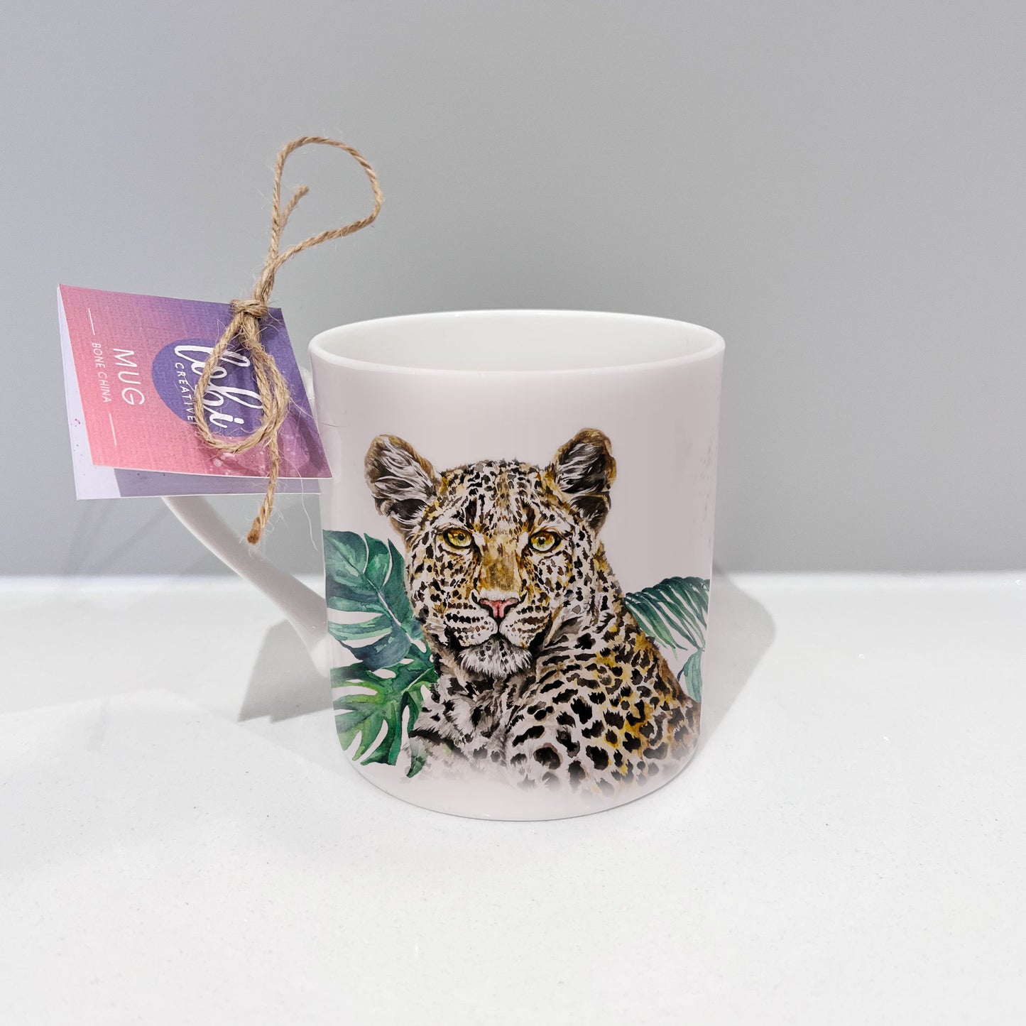 Leopard Bone China Mug