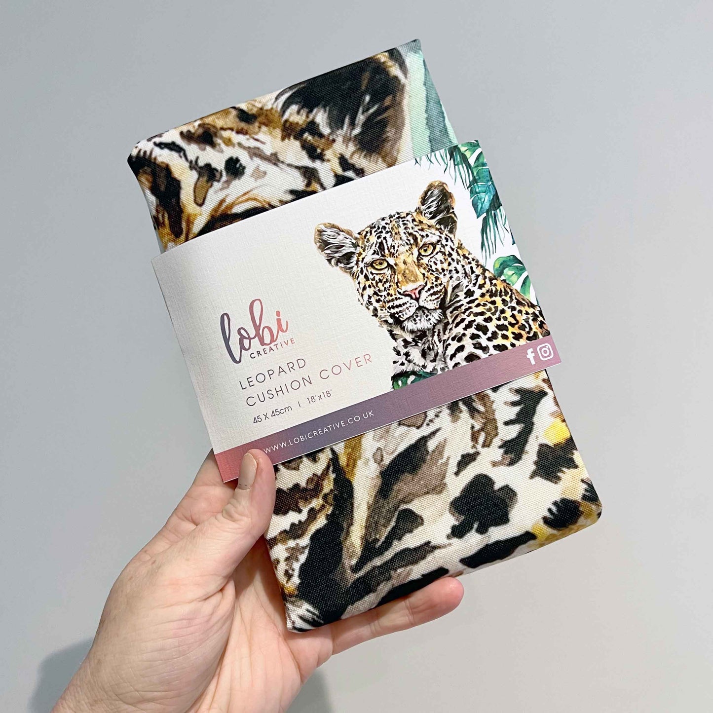 Leopard cushion cover