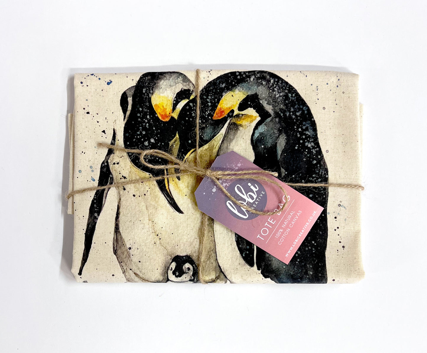 Watercolour Penguin Cotton Tote Bag