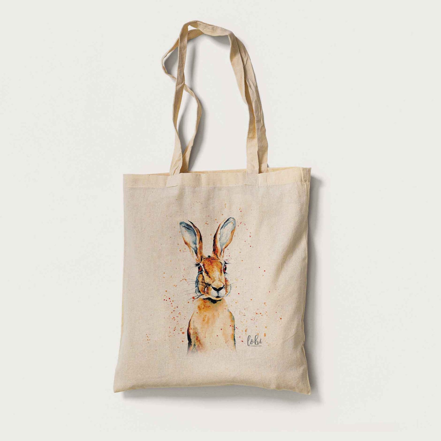 Watercolour Hare Cotton Tote Bag