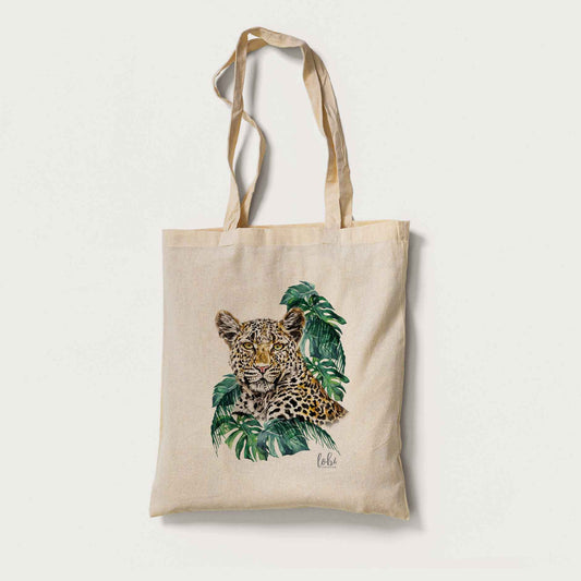 Watercolour Leopard Cotton Tote Bag