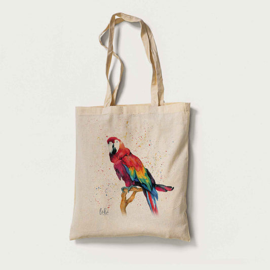 Watercolour Parrot Cotton Tote Bag
