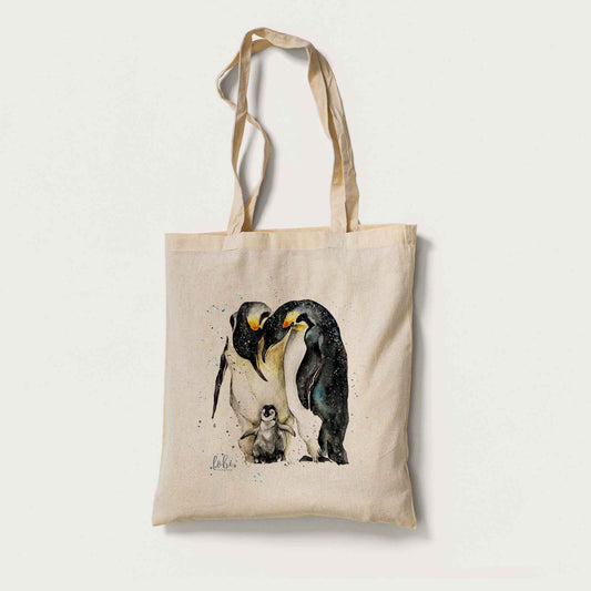 Watercolour Penguin Cotton Tote Bag