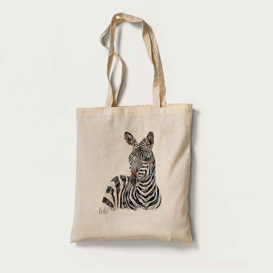 Watercolour Zebra Cotton Tote Bag