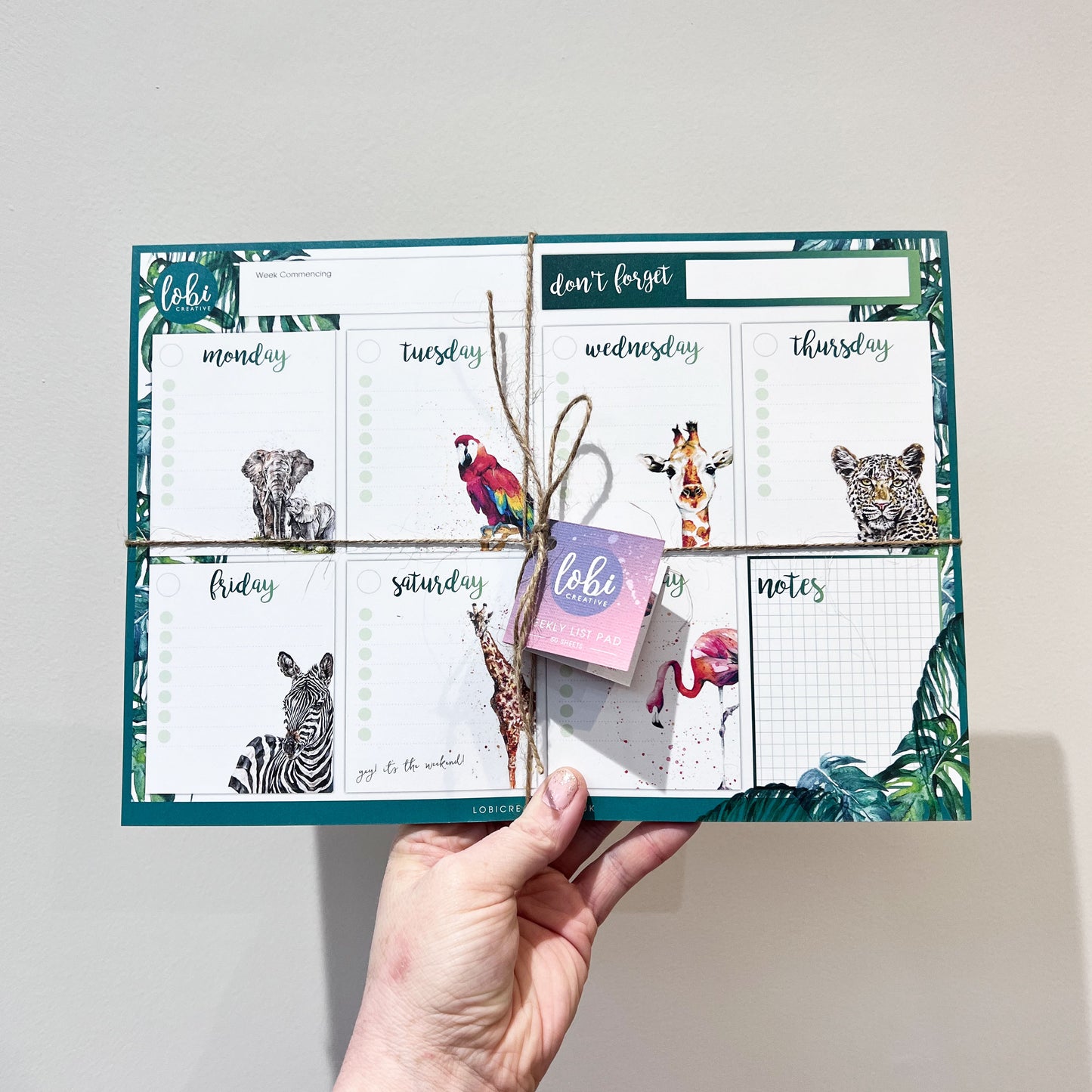Jungle Weekly List Pad