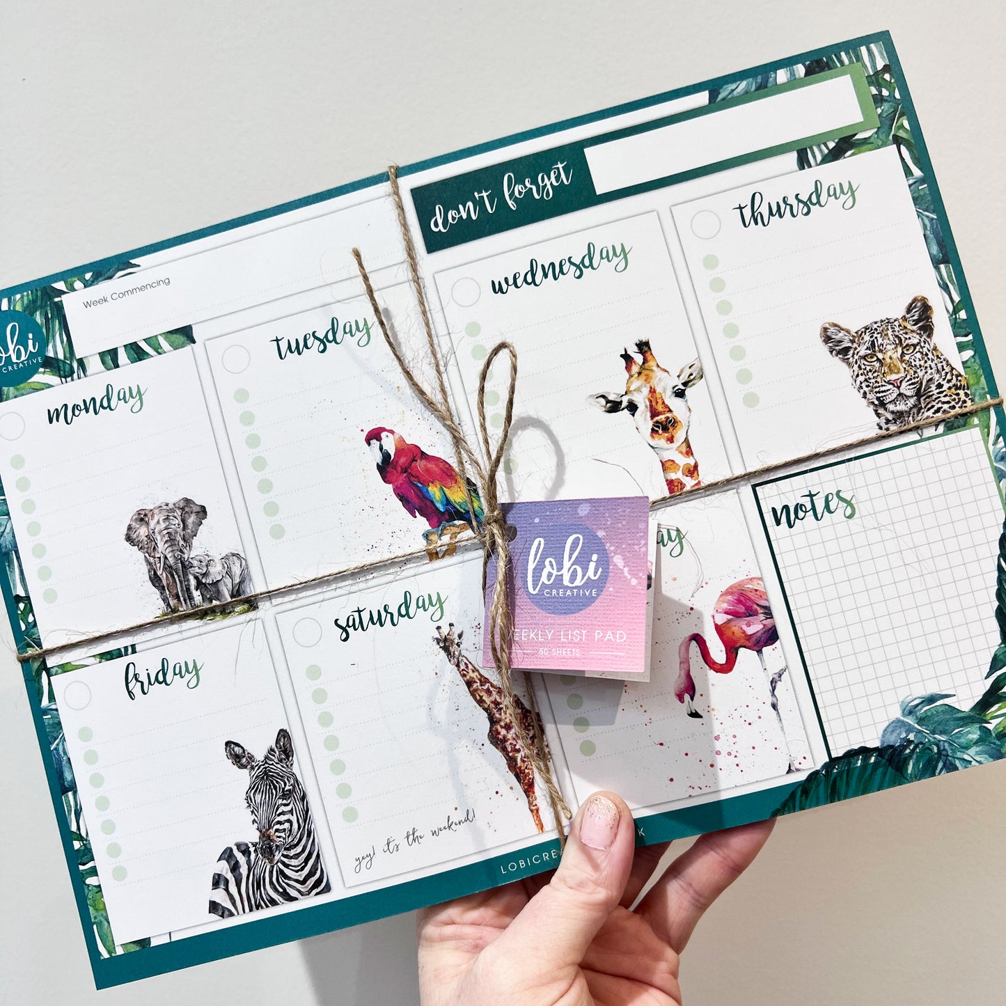 Jungle Weekly List Pad