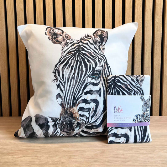 Zebra cushion cover