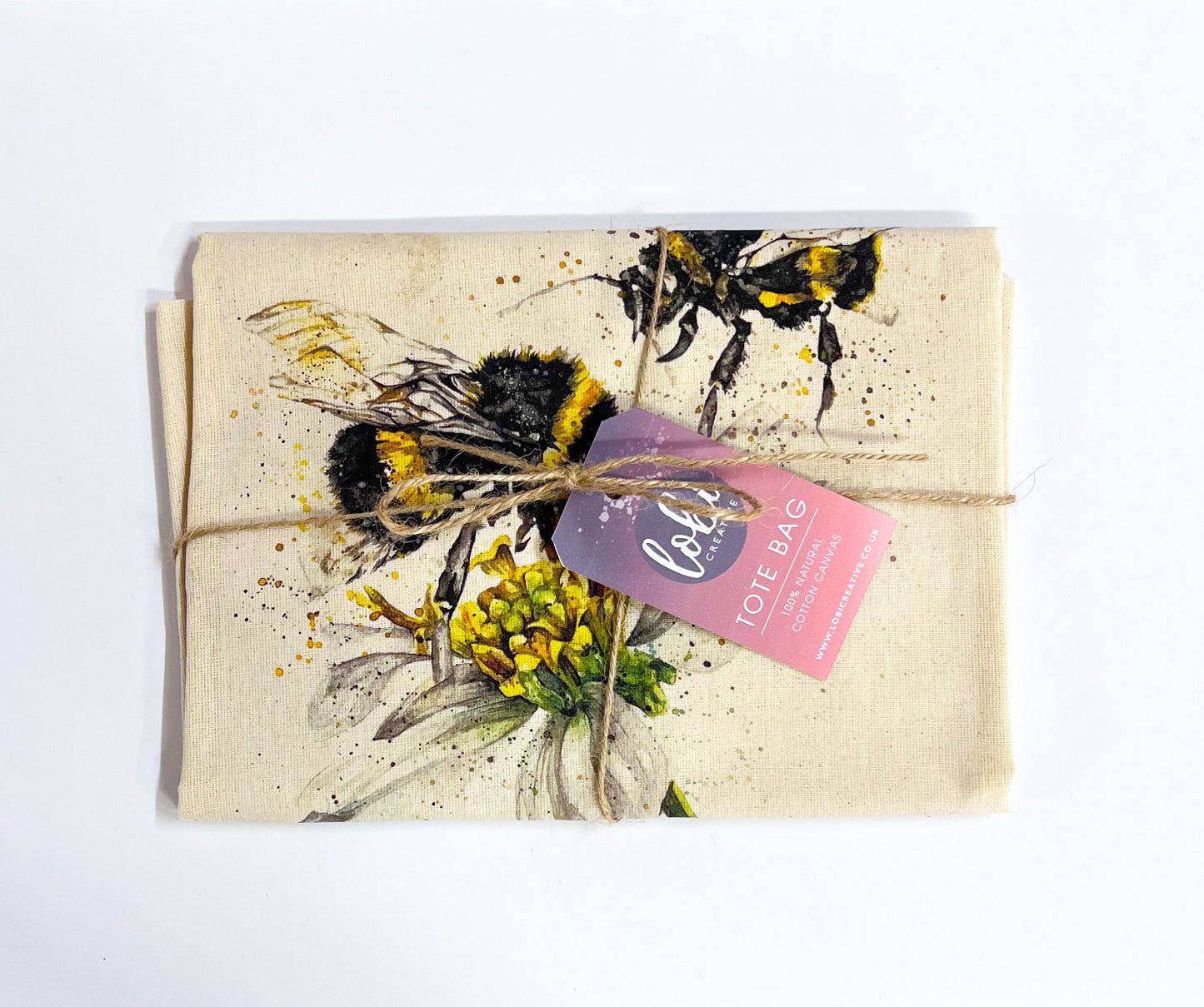 Watercolour Bees Cotton Tote Bag