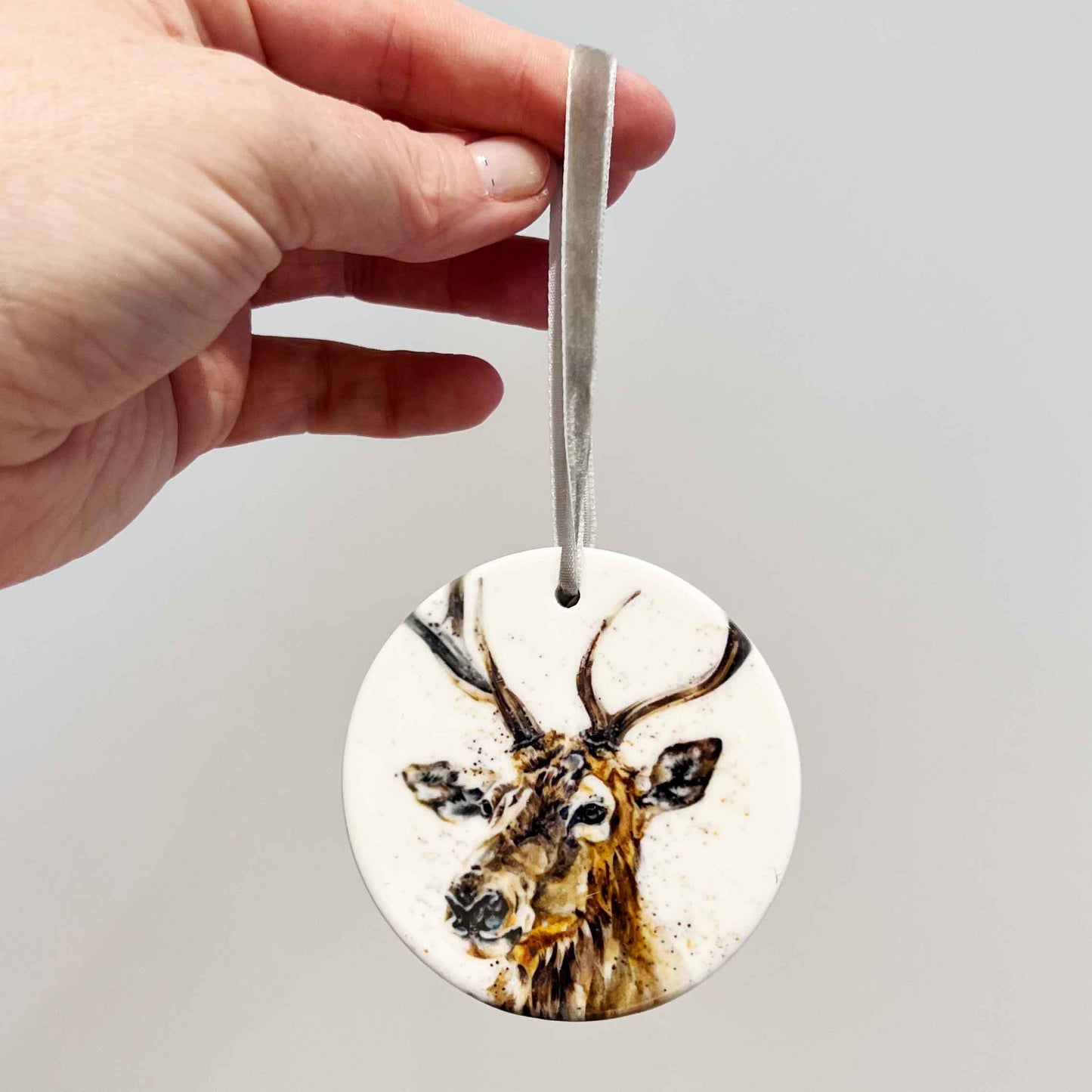 The Stag Christmas Ceramic Decoration