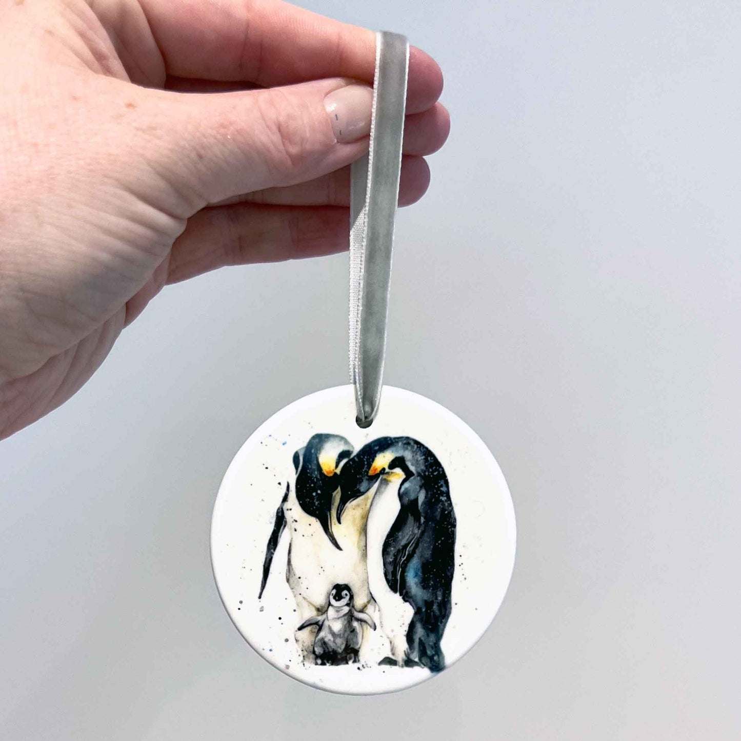 The Penguins Christmas Ceramic Decoration