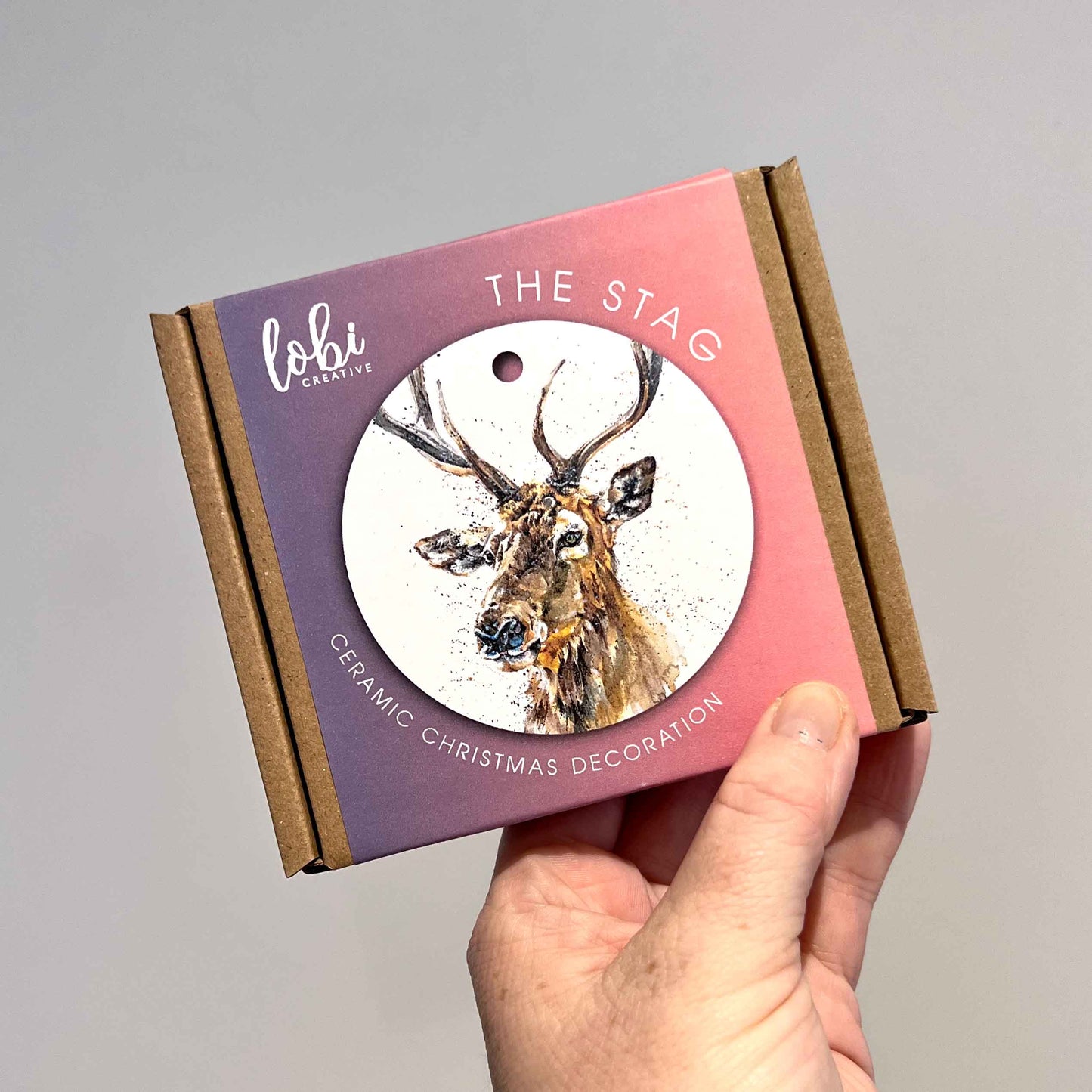 The Stag Christmas Ceramic Decoration