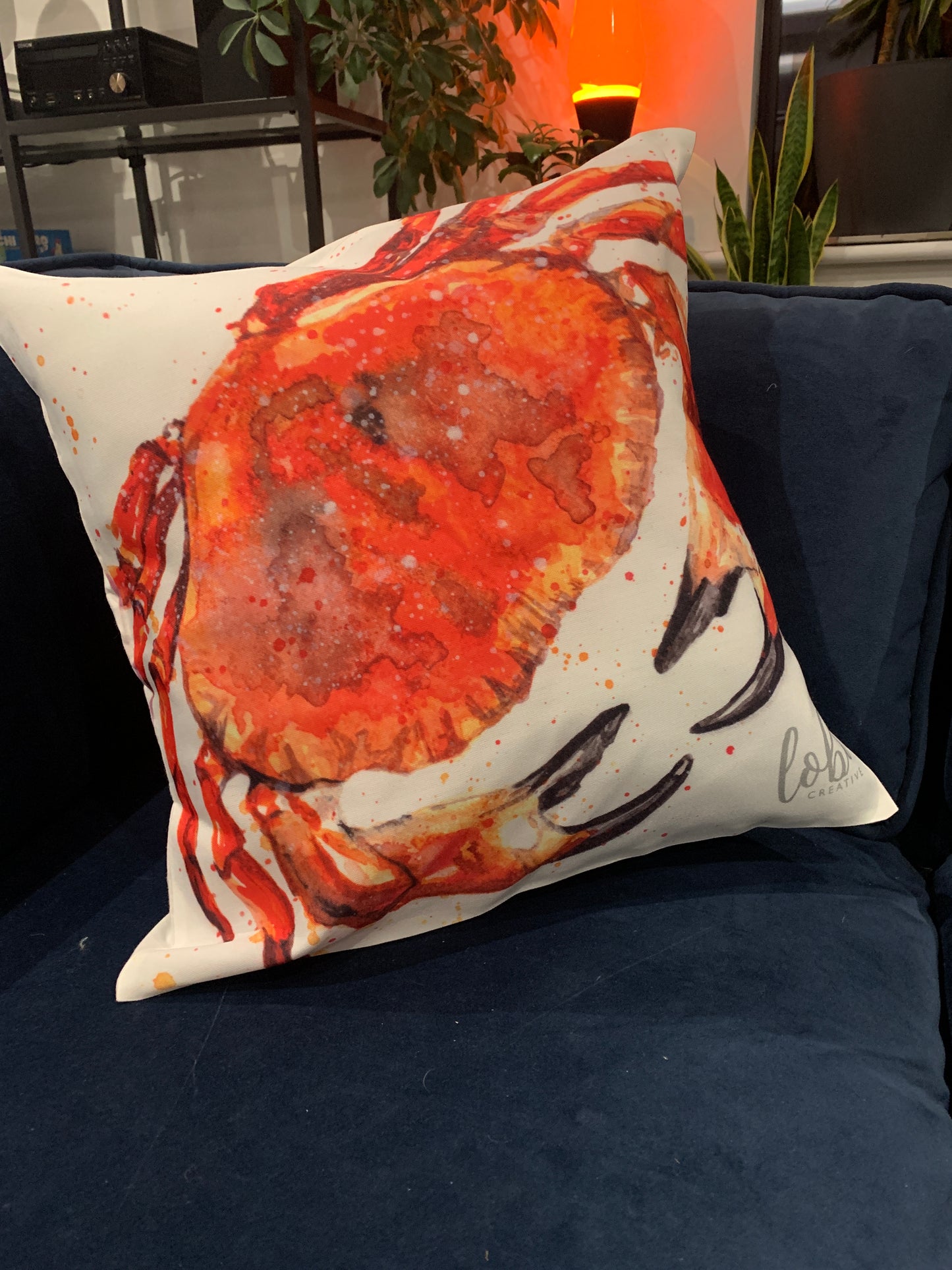 Crab cushion cover