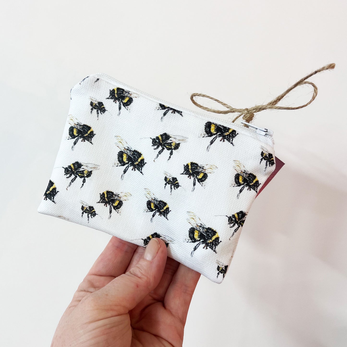 Watercolour Bee Cotton Coin Purse & Gift Box