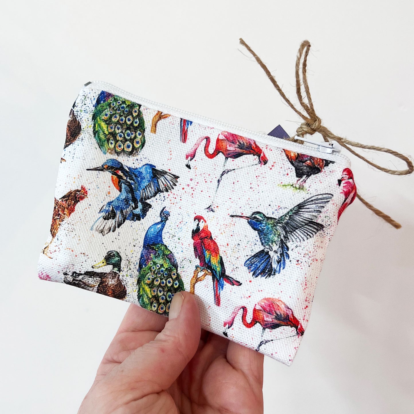 Watercolour Flamingo Cotton Coin Purse & Gift Set