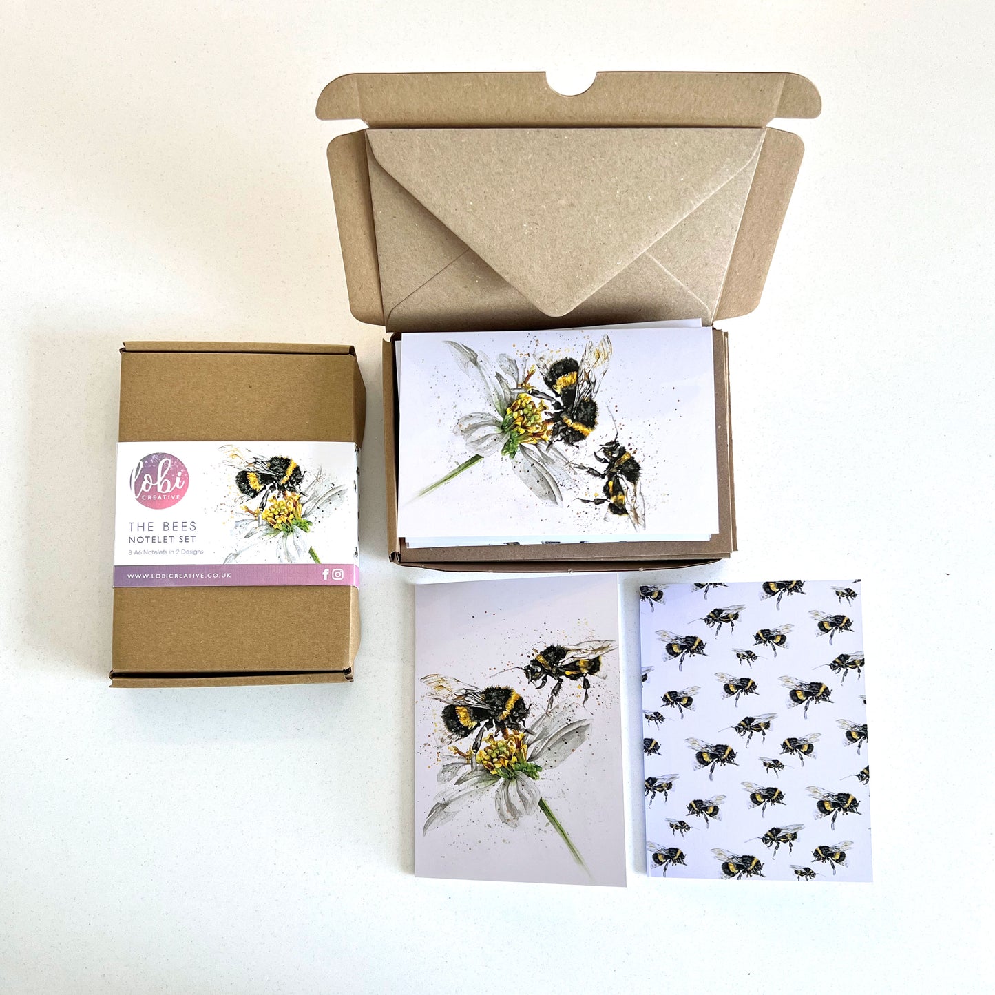Bees Notelet Set