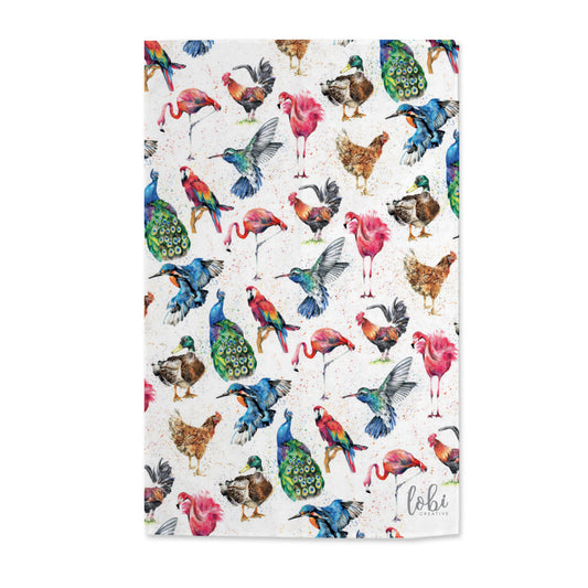 Watercolour Birds Cotton Tea Towel