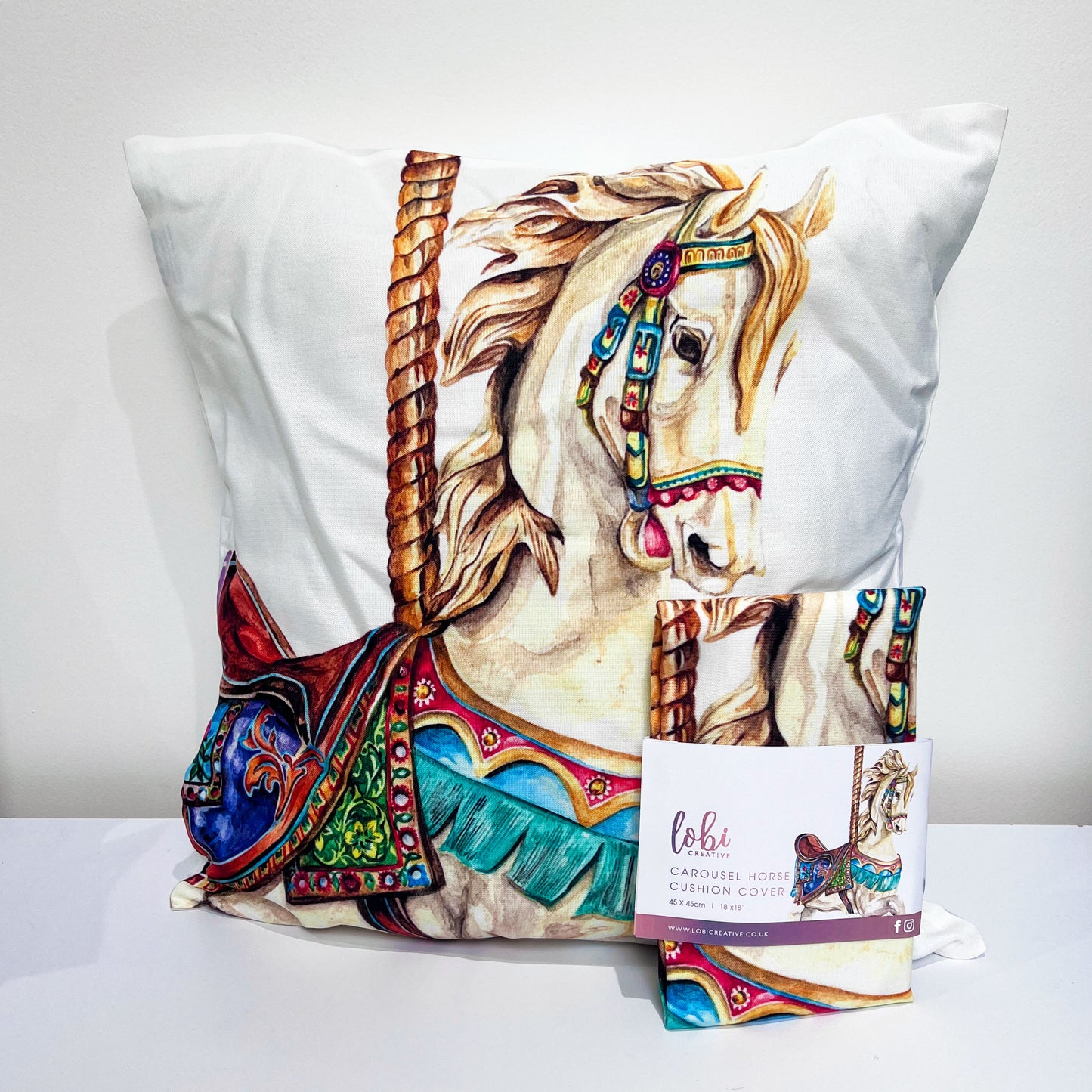 Carousel Horse cushion cover