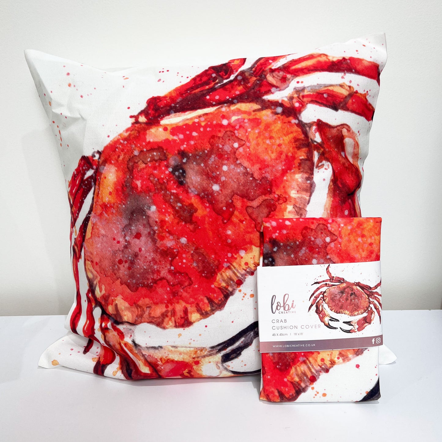 Crab cushion cover