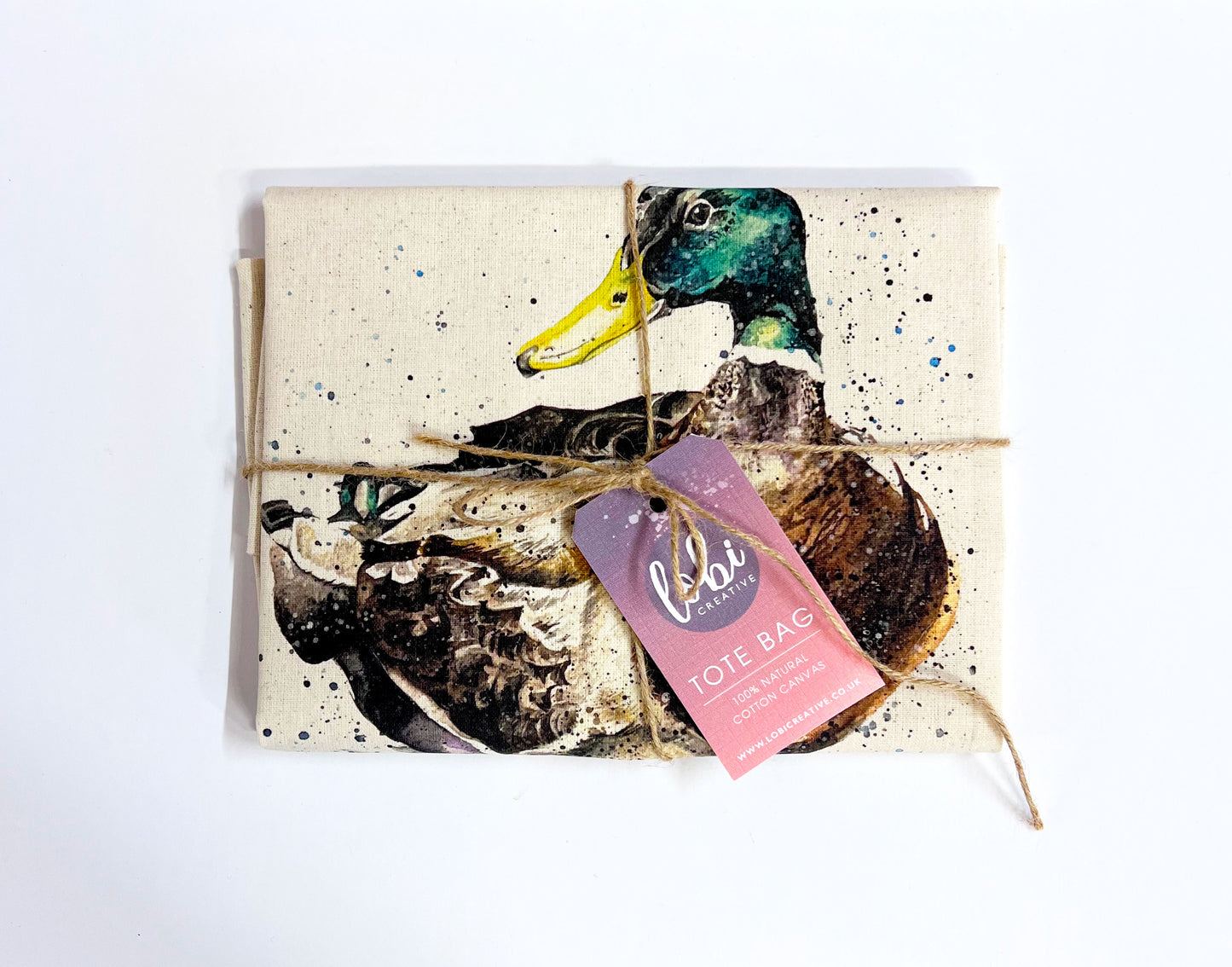 Watercolour Duck Cotton Tote Bag