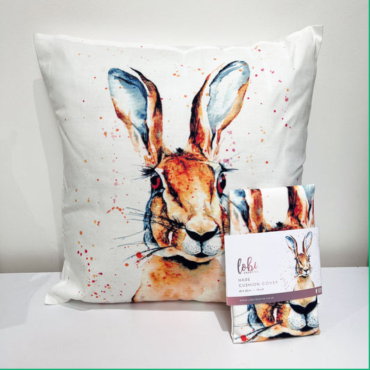 Hare cushion cover