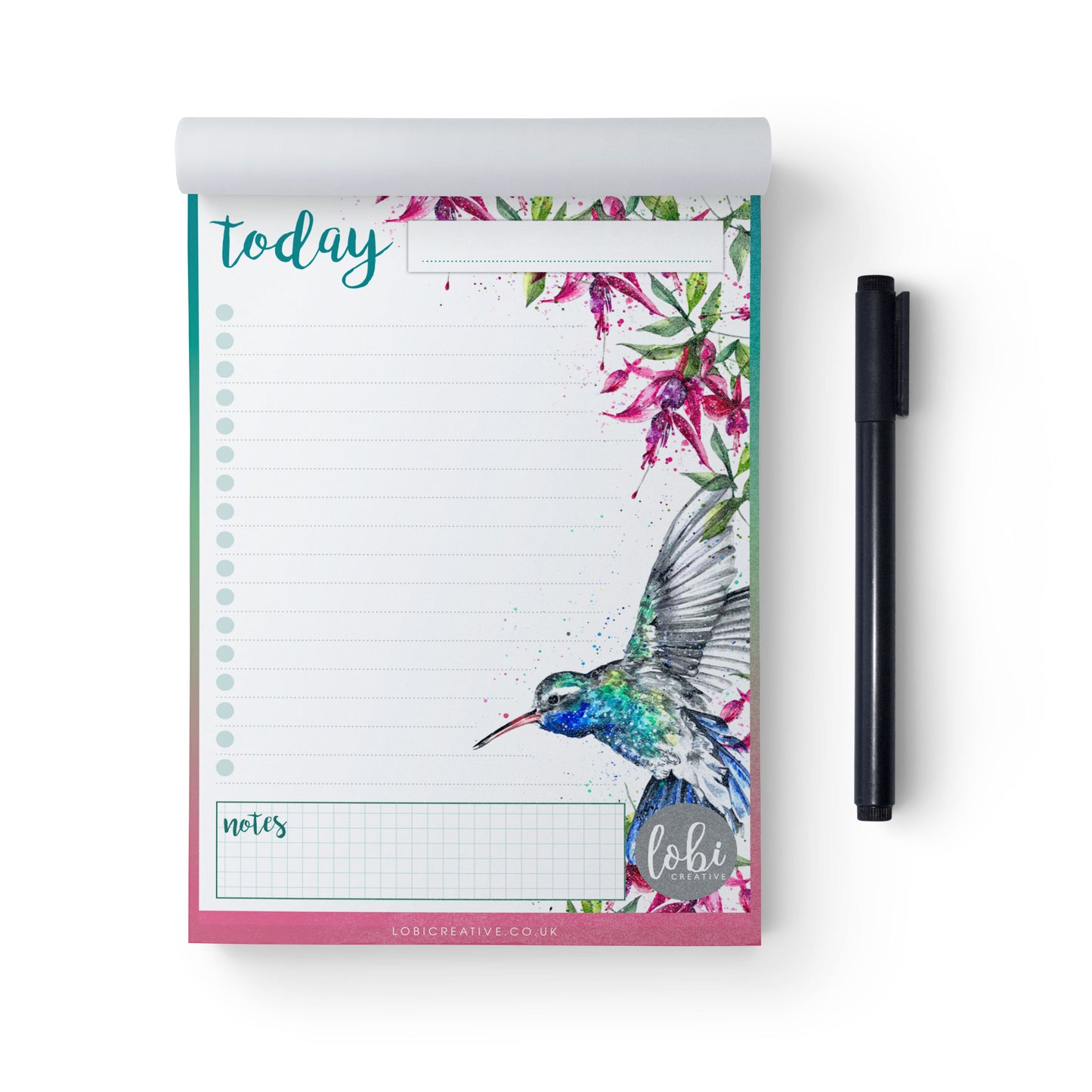 Hummingbird Daily To Do List Pad