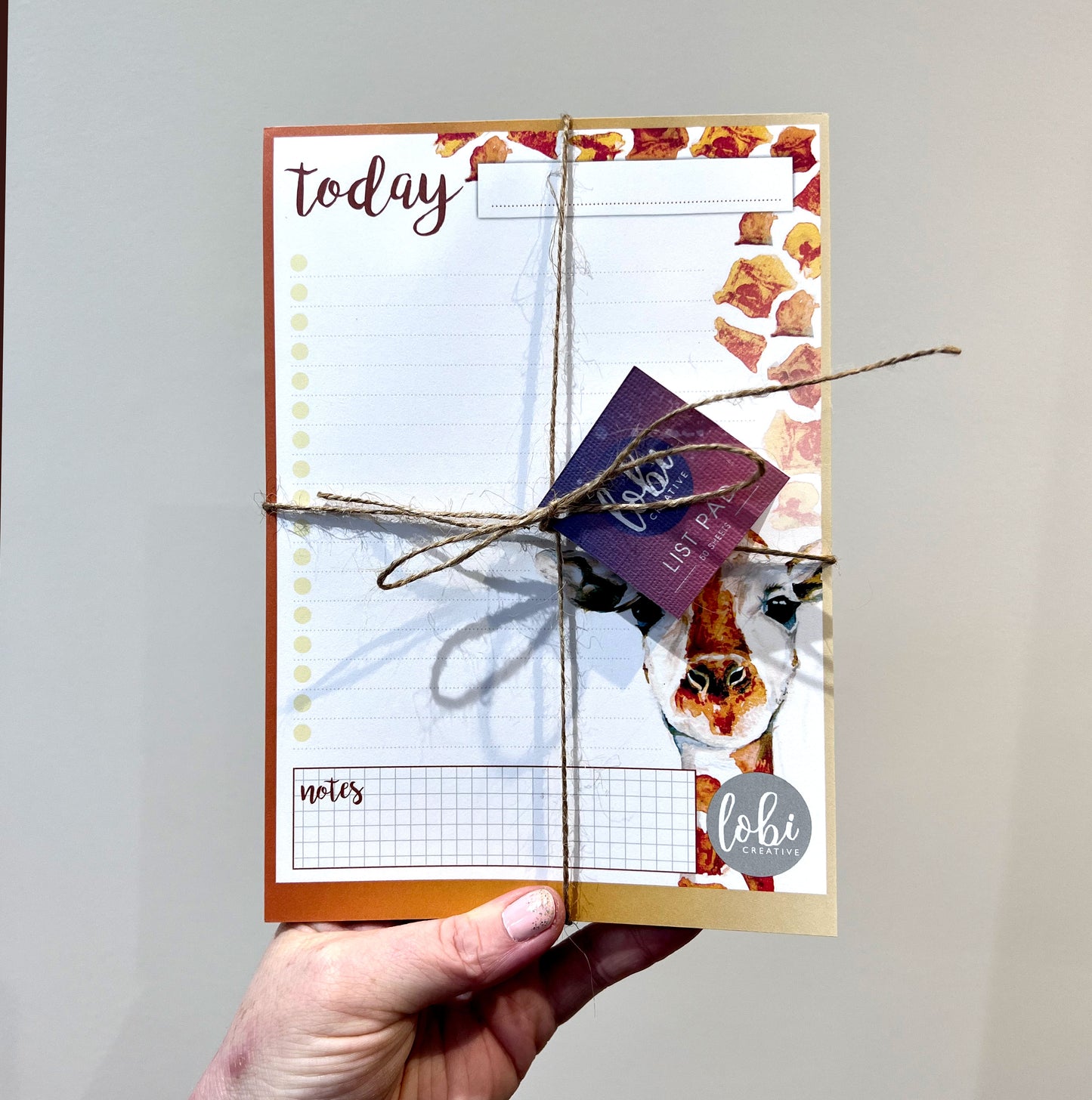 Giraffe Daily To Do List Pad