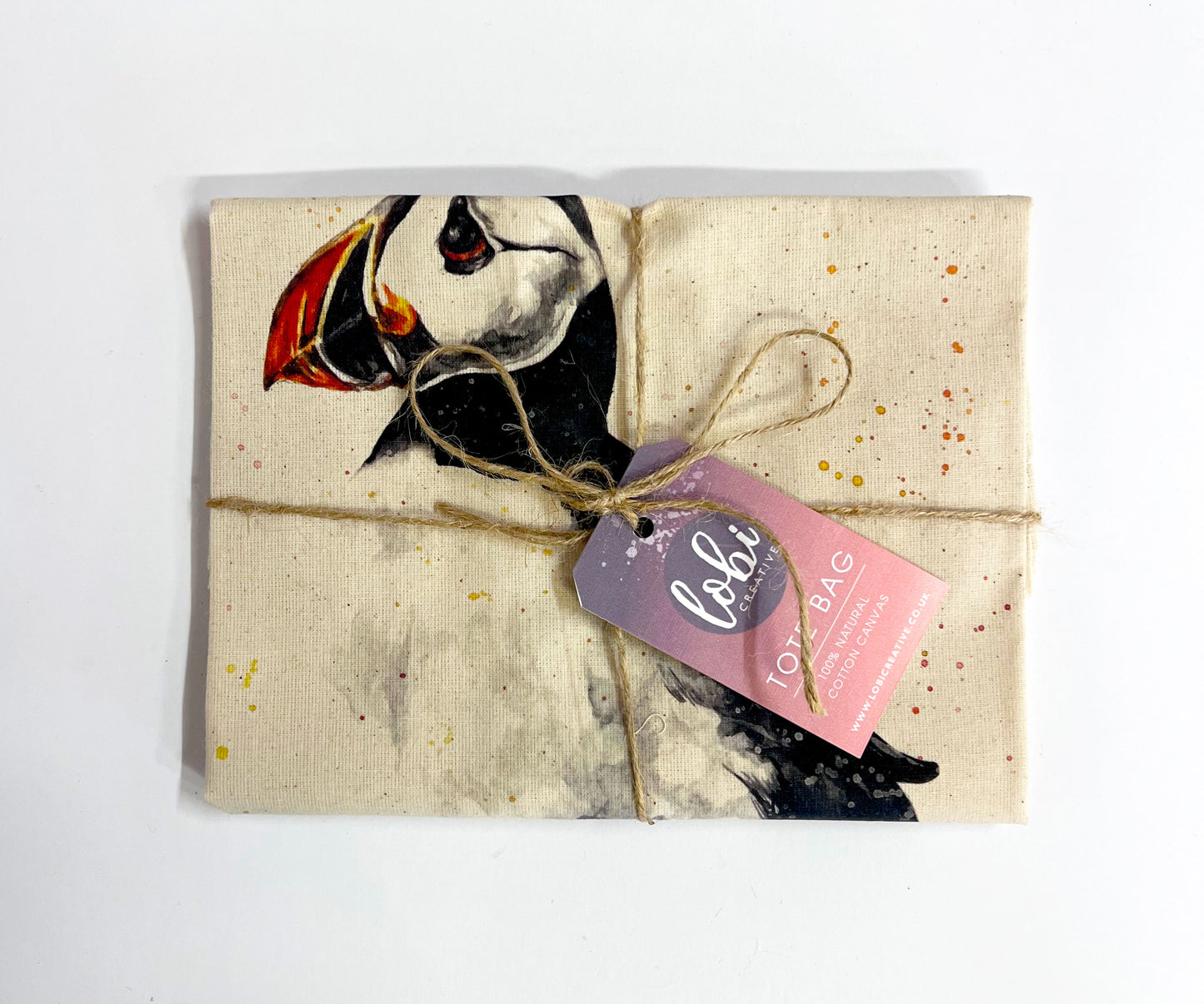 Watercolour Puffin Cotton Tote Bag