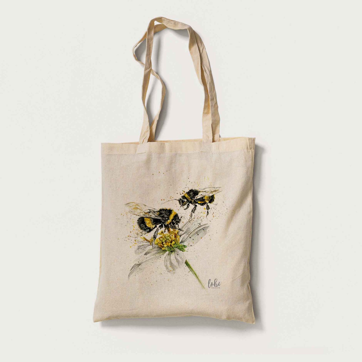 Watercolour Bees Cotton Tote Bag
