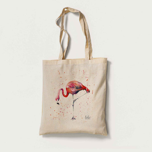 Watercolour Flamingo Cotton Tote Bag