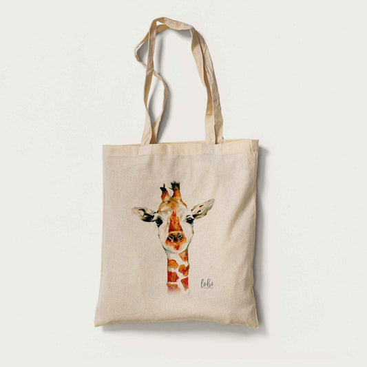 Watercolour Giraffe Cotton Tote Bag