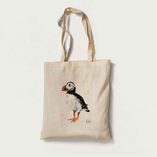 Watercolour Puffin Cotton Tote Bag