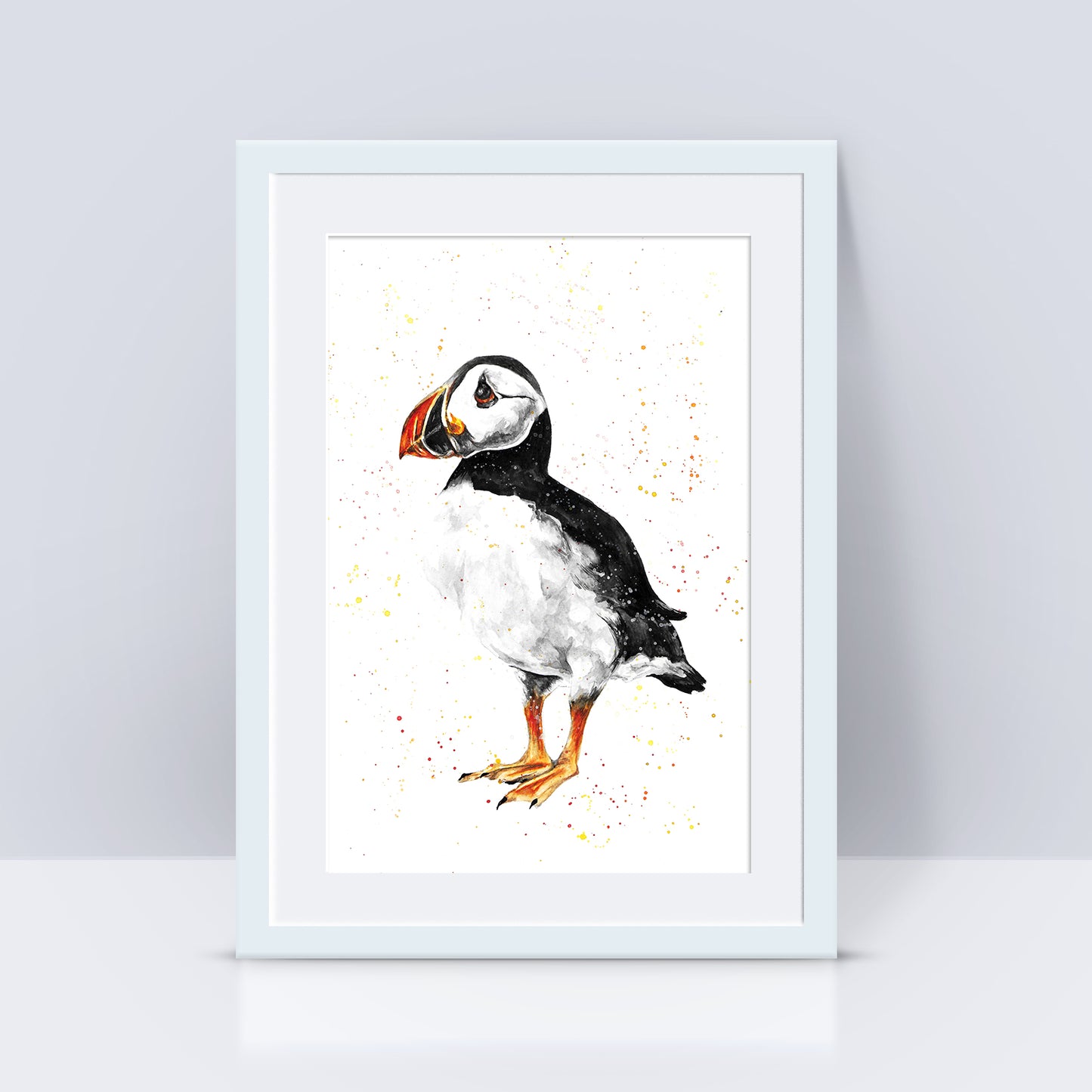 Signed Puffin Watercolour A4 Print & Mount