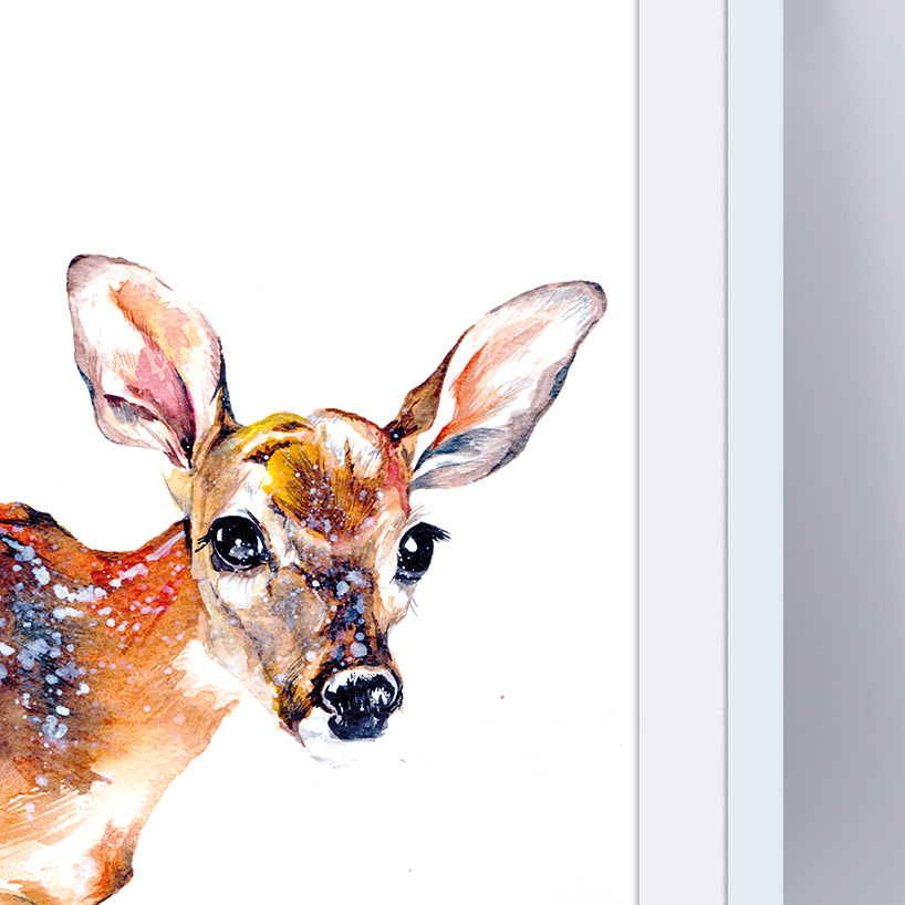 Signed Deer Watercolour A4 Print & Mount
