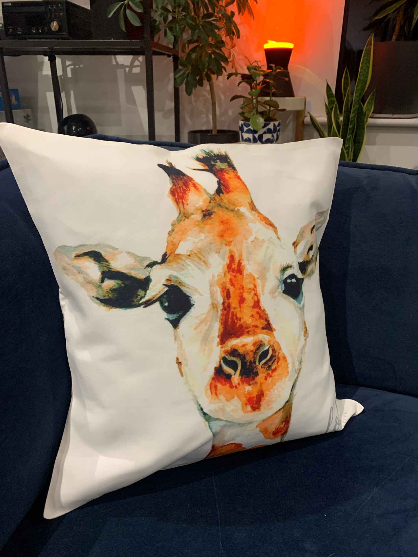 Giraffe cushion cover