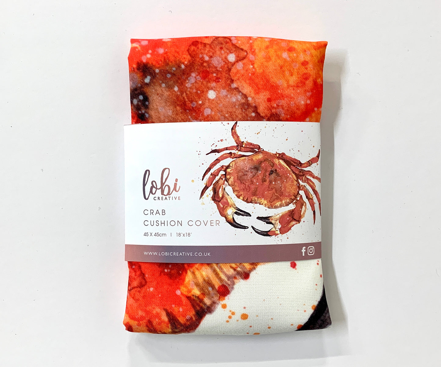 Crab cushion cover